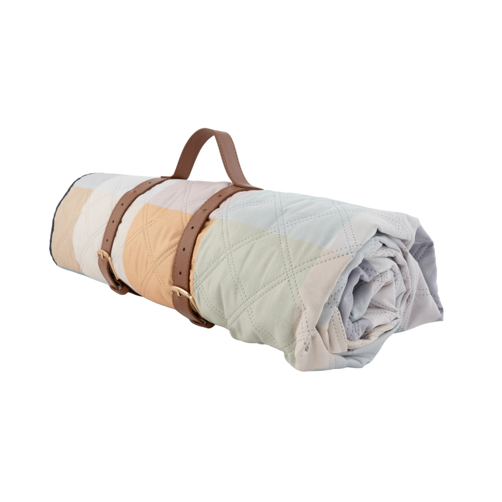 Honeydew Rollup Picnic Blanket Large - MULTI GINGHAM